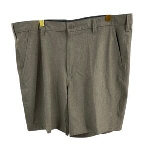 Crofts & Barrow Mens Size‎ 40 Traveler Flat Front Stretch Fabric Shorts Gray